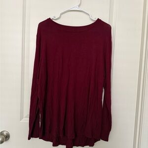 Old Navy Deep Red Long Sleeve Tee